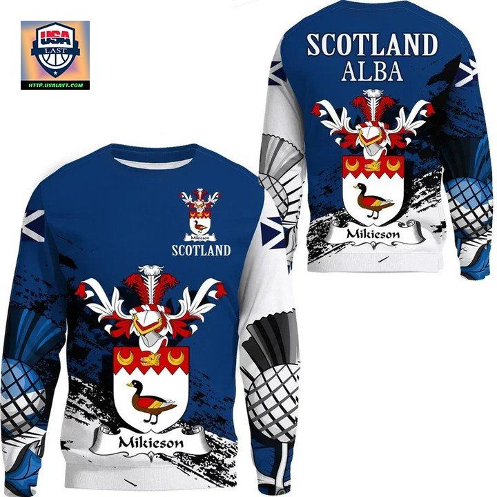 Mikieson Scottish Family Crest Scotland Special Sweater 