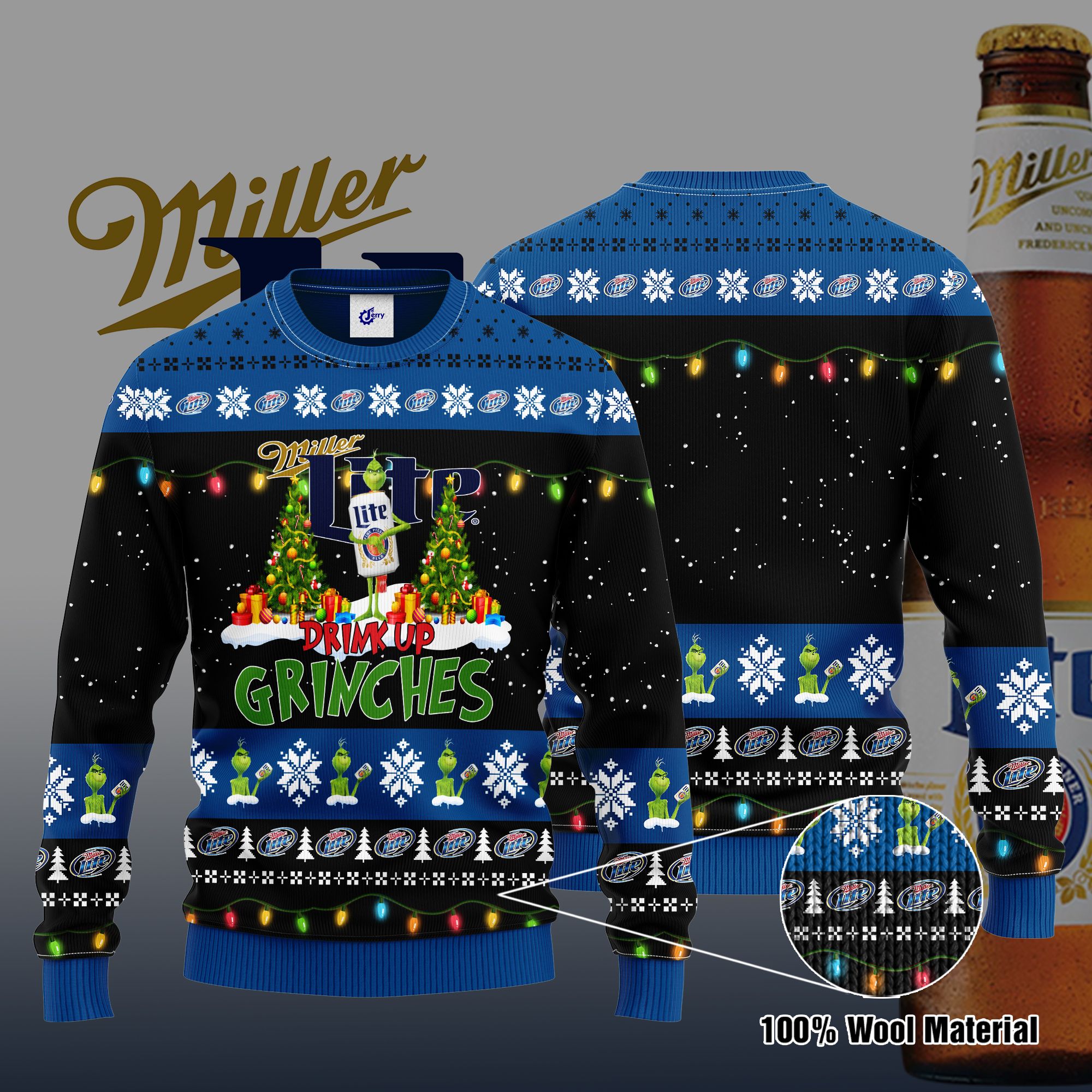 Miller Lite Drink Up Grinches Ugly Christmas Sweater, Hoodie, Zip Hoodie, Bomber Jacket