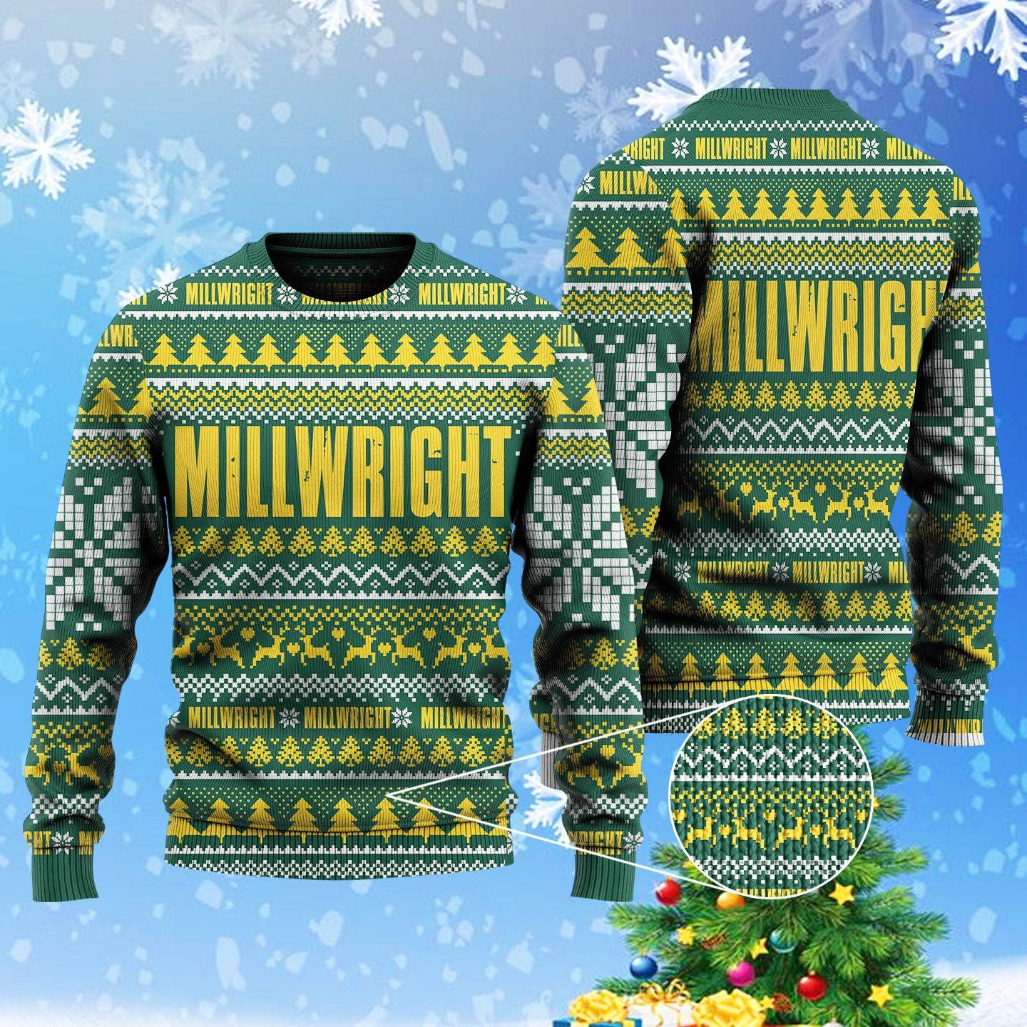 Millwright Happy Christmas Ugly Christmas Sweater, Perfect Holiday Gift