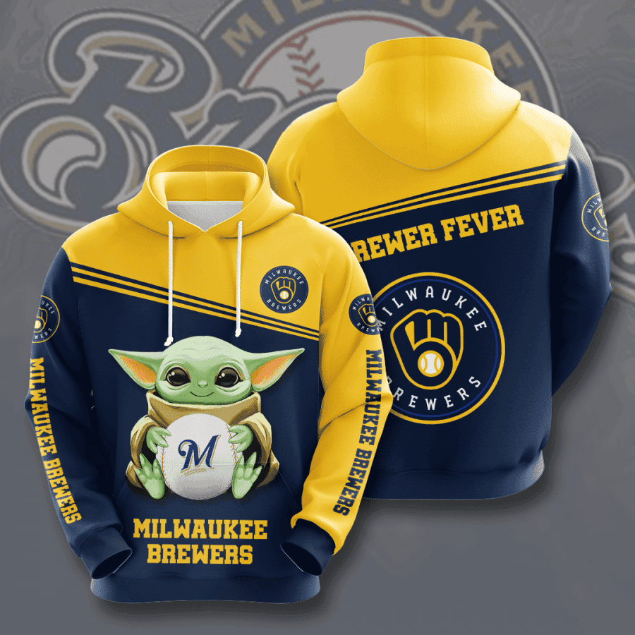 Milwaukee Brewers 3D All Over Print Hoodie & Zip Hoodie