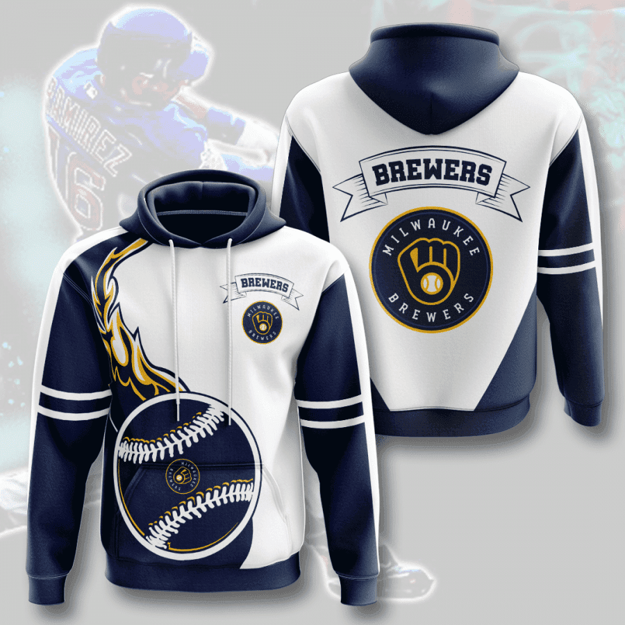 Milwaukee Brewers 3D All Over Print Hoodie & Zip Hoodie