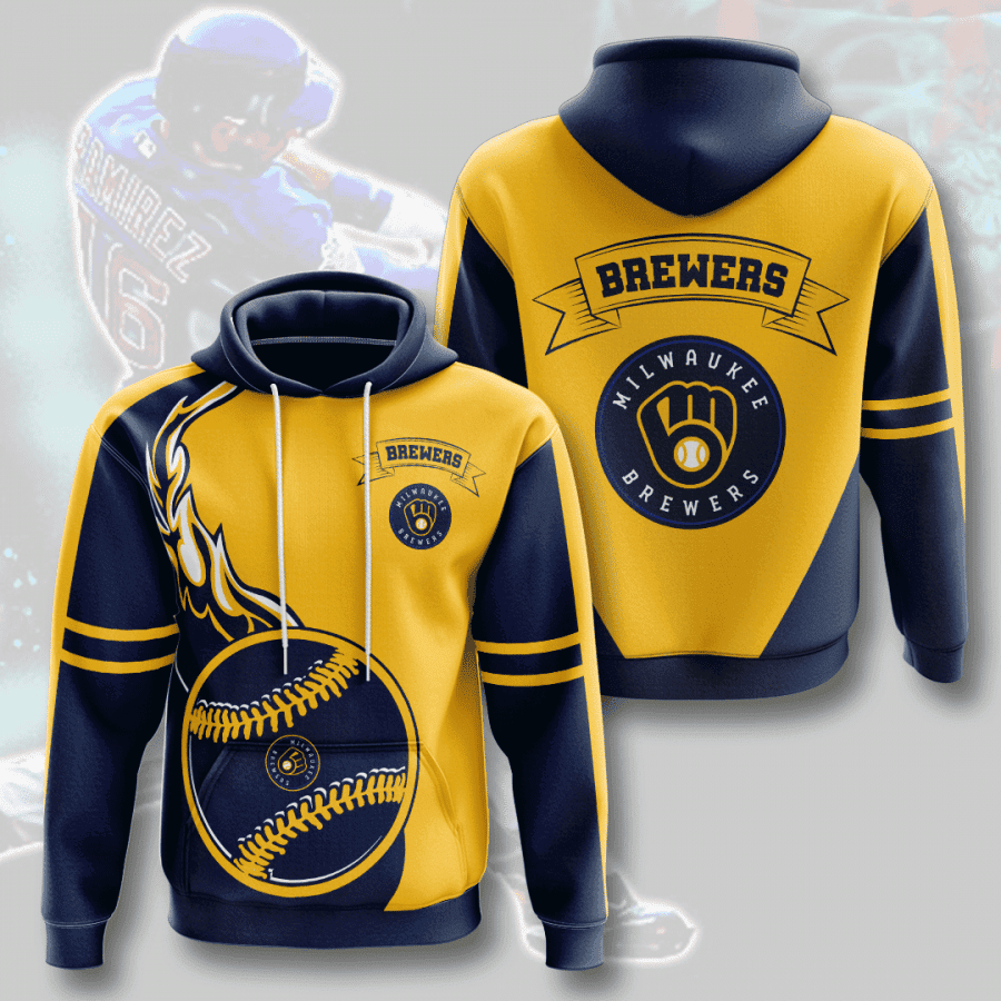 Milwaukee Brewers 3D All Over Print Hoodie & Zip Hoodie