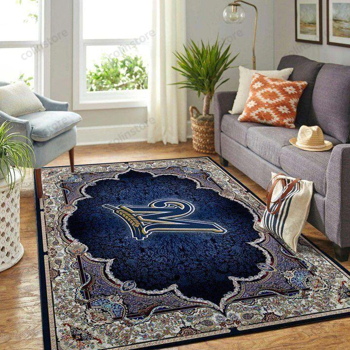 Milwaukee Brewers 3D Rectangle Area Rug – Full Print Carpet For Living Room & Bedroom Home Decor