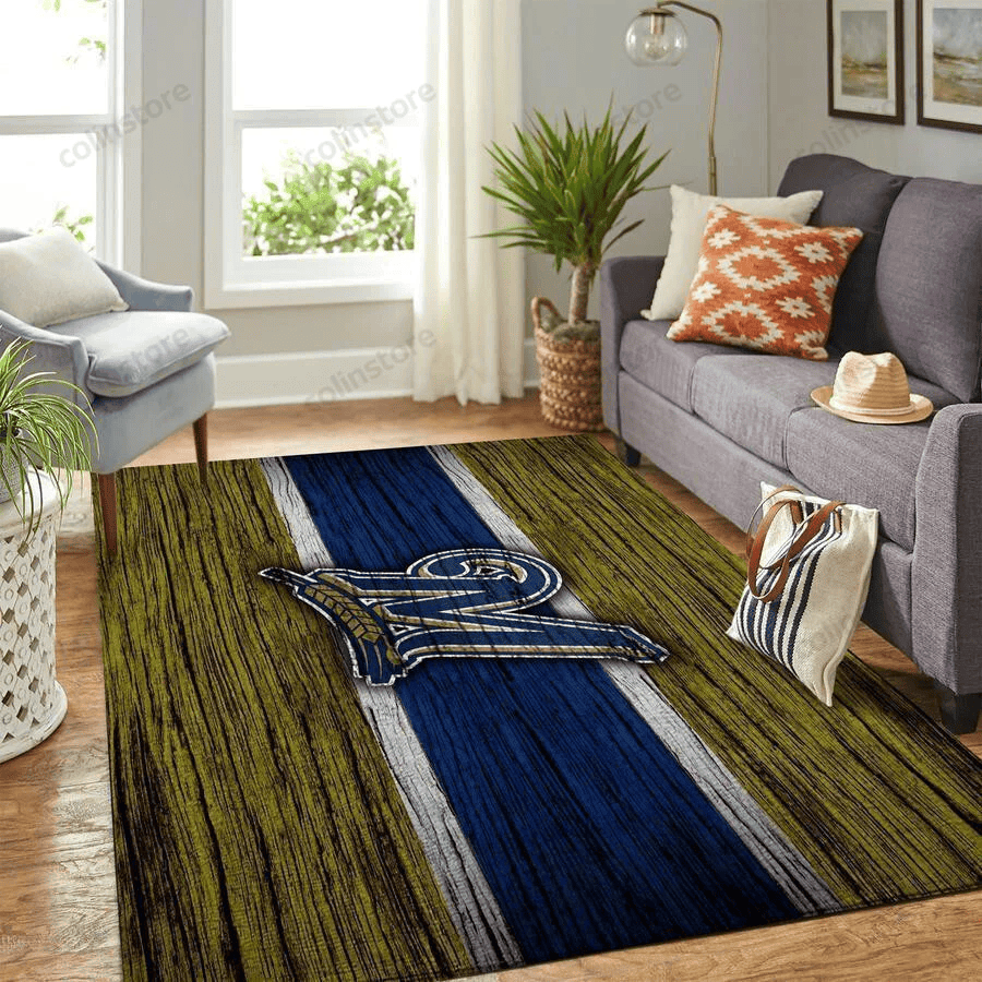 Milwaukee Brewers 3D Rectangle Area Rug – Full Print Carpet For Living Room & Bedroom Home Decor