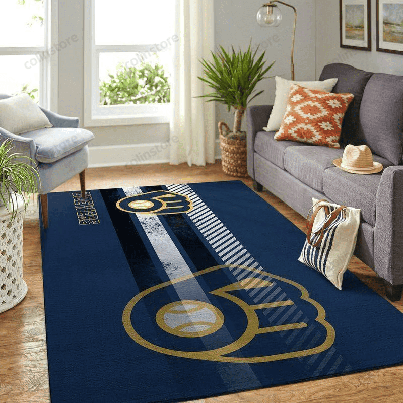 Milwaukee Brewers 3D Rectangle Area Rug – Full Print Carpet For Living Room & Bedroom Home Decor