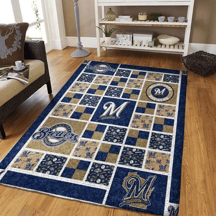 Milwaukee Brewers 3D Rectangle Area Rug – Full Print Carpet For Living Room & Bedroom Home Decor