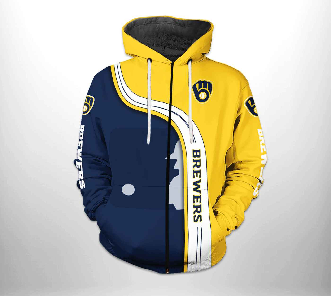Milwaukee Brewers MLB Team 3D All Over Print Hoodie & Zip Hoodie