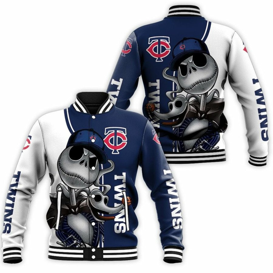Milwaukee Brewers Skellington & Zero Varsity Baseball Jacket for Men & Women | MLB Fan Gift