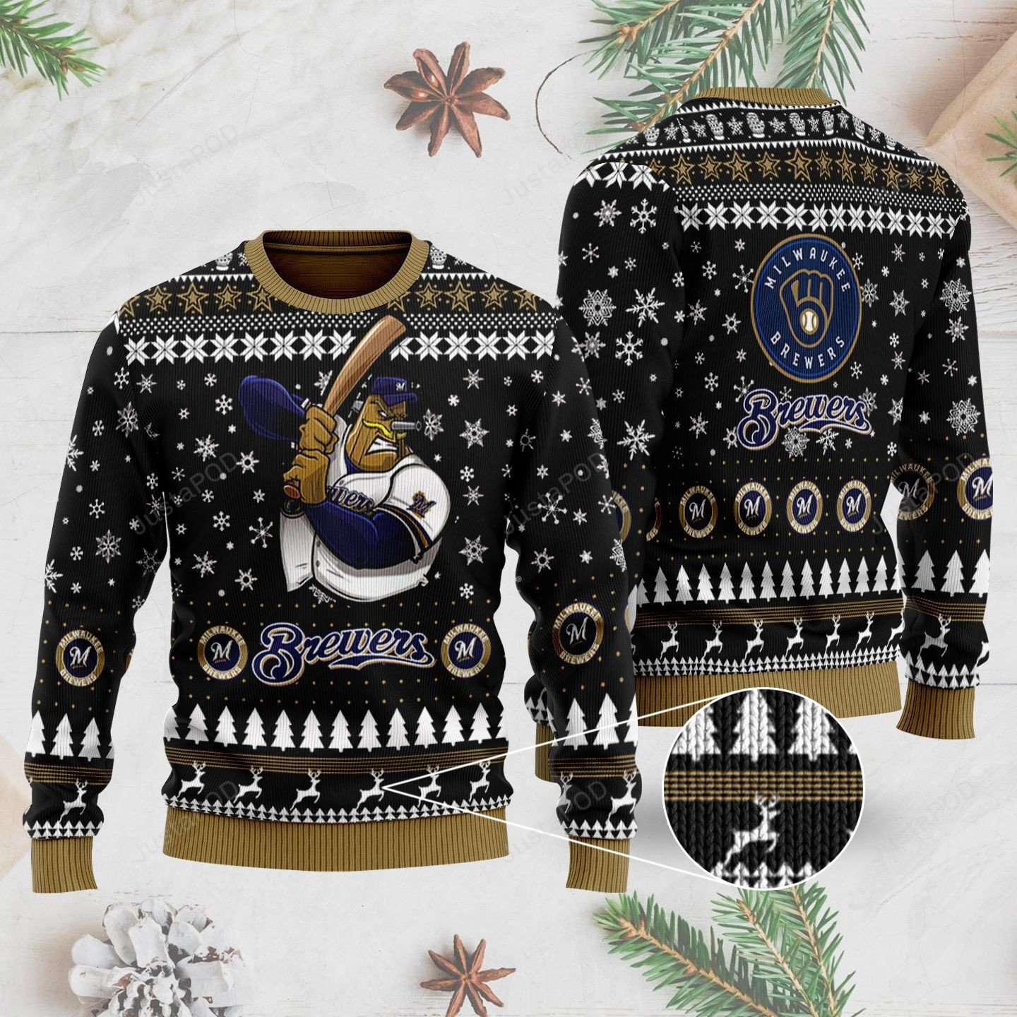 Milwaukee Brewers Ugly Christmas Sweater, Perfect Holiday Gift