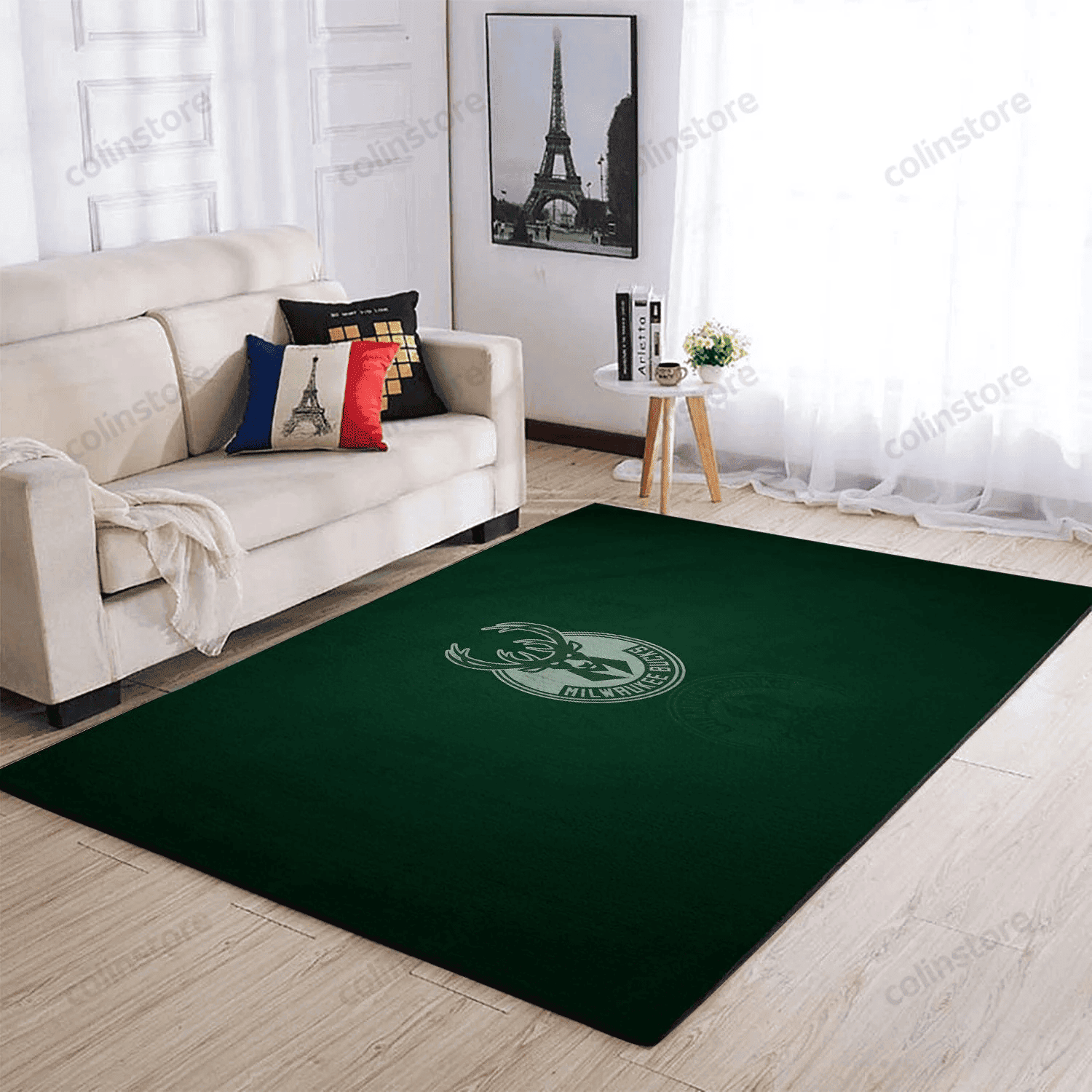 Milwaukee Bucks 3D Rectangle Area Rug – Full Print Carpet For Living Room & Bedroom Home Decor