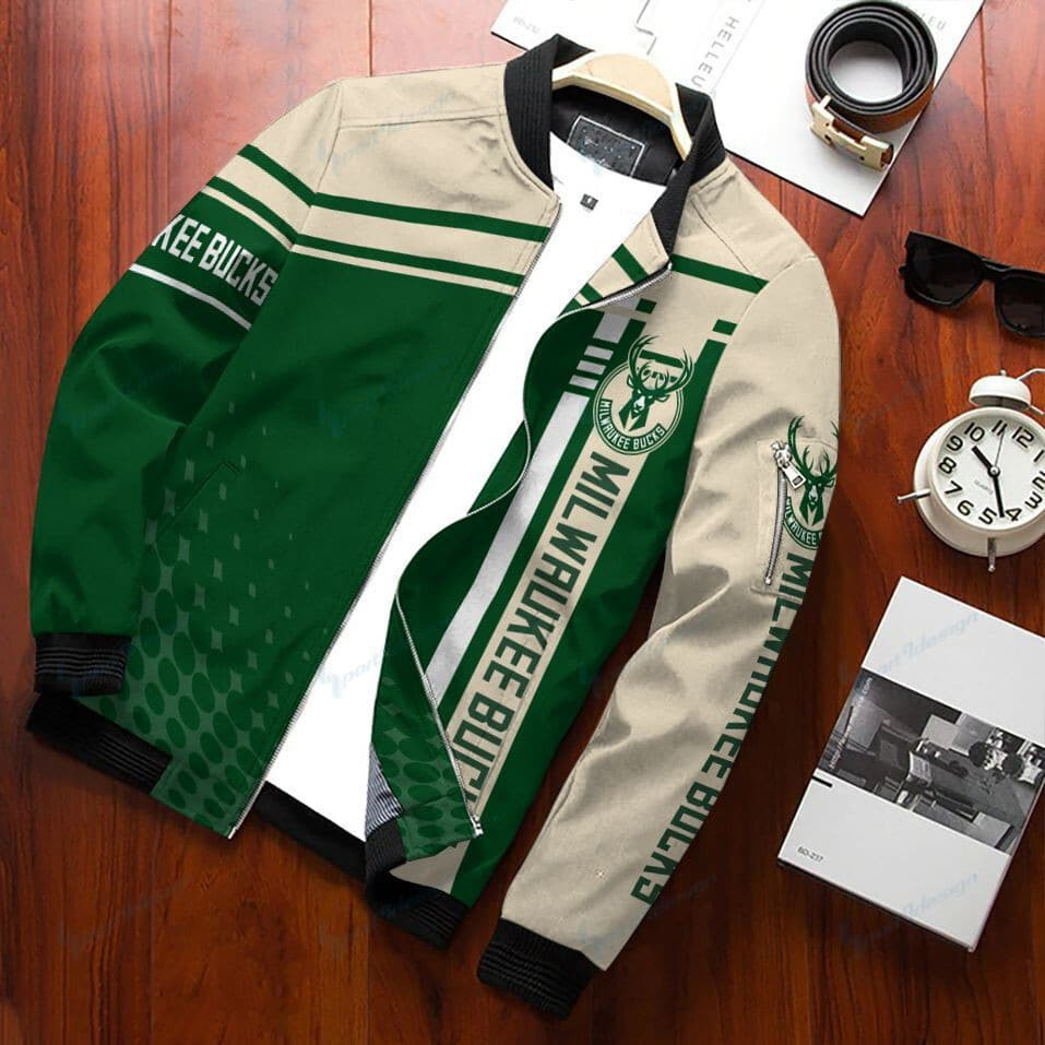 Milwaukee Bucks Bomber Jacket | NBA Team Jacket for Men & Women | Basketball Fan Gift