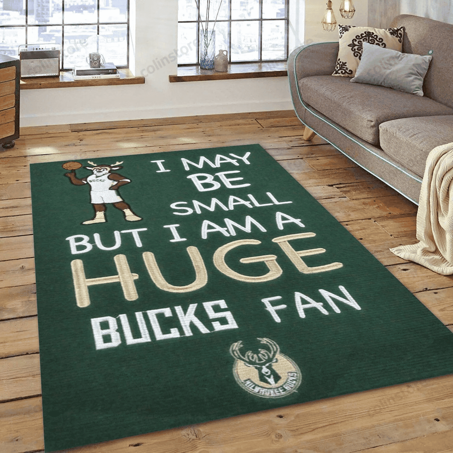 Milwaukee Bucks Fan 3D Rectangle Area Rug – Full Print Carpet For Living Room & Bedroom Home Decor