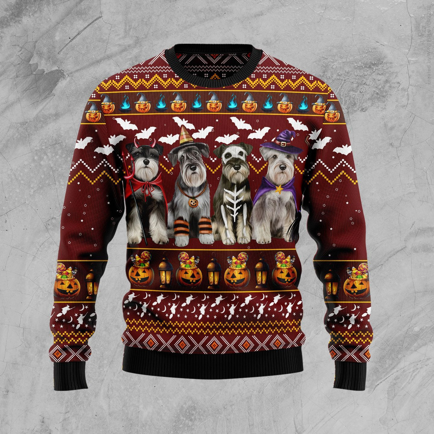 Miniature Schnauzer Ugly Christmas Sweater,