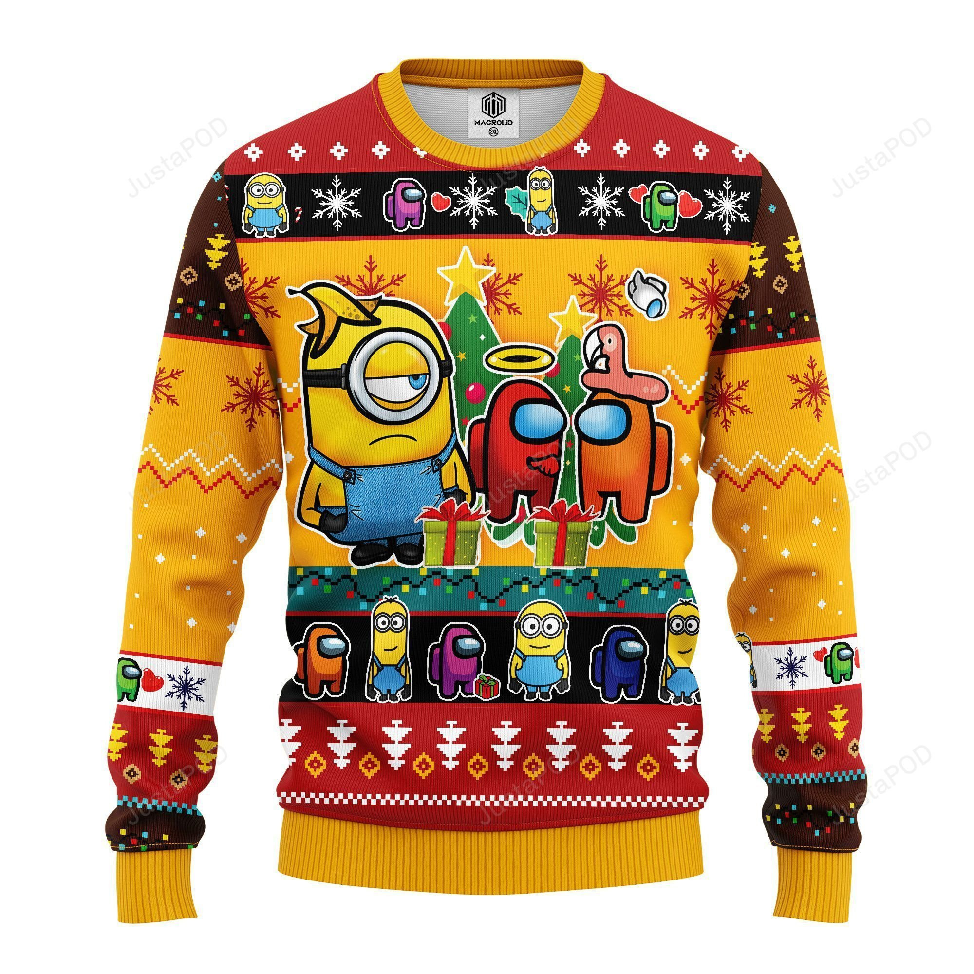 Minion Among Us Funny Ugly Christmas Sweater, Perfect Holiday Gift