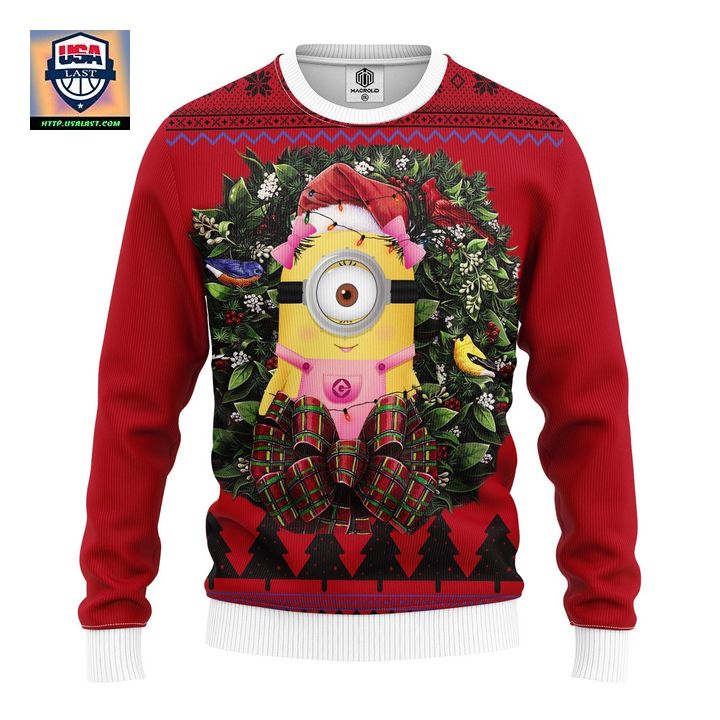 Minion Girl Despicable Me Noel Mc Ugly Christmas Sweater Thanksgiving Gift