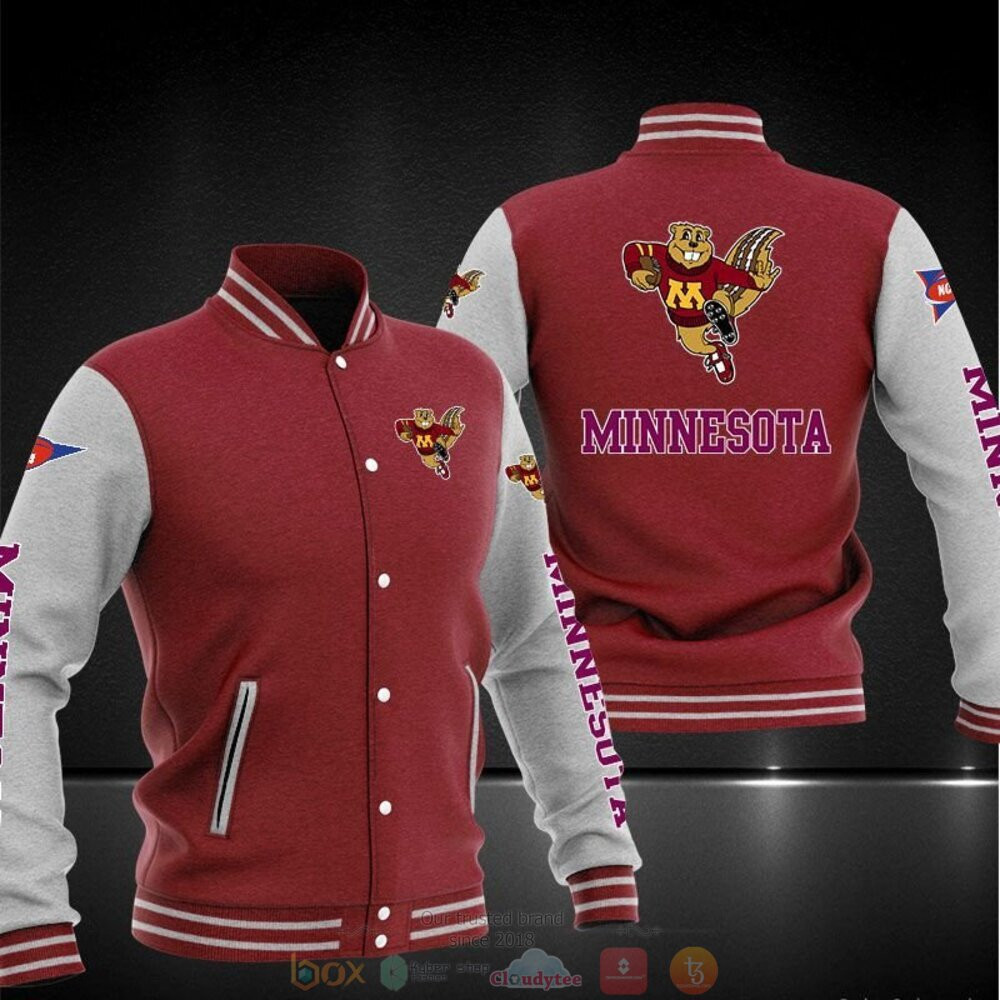 Minnesota Golden Gophers Red White Varsity Baseball Jacket for Men & Women | NCAA Team Fan Gift