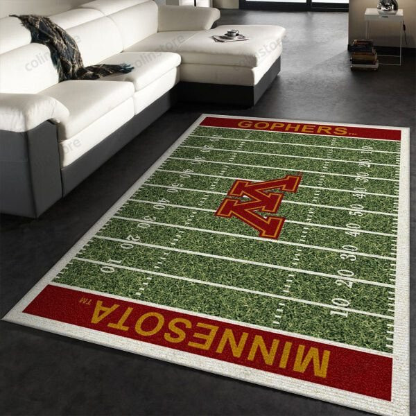 Minnesota Gophers Team Home Field 3D Rectangle Area Rug – Full Print Carpet For Living Room & Bedroom Home Decor