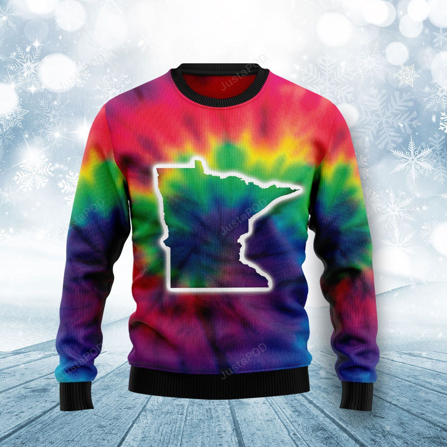 Minnesota Nice Tie Dye Christmas Ugly Christmas Sweater, Perfect Holiday Gift