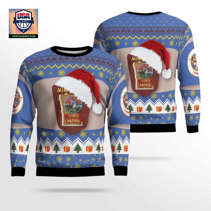 Minnesota State Patrol Christmas AOP Sweater