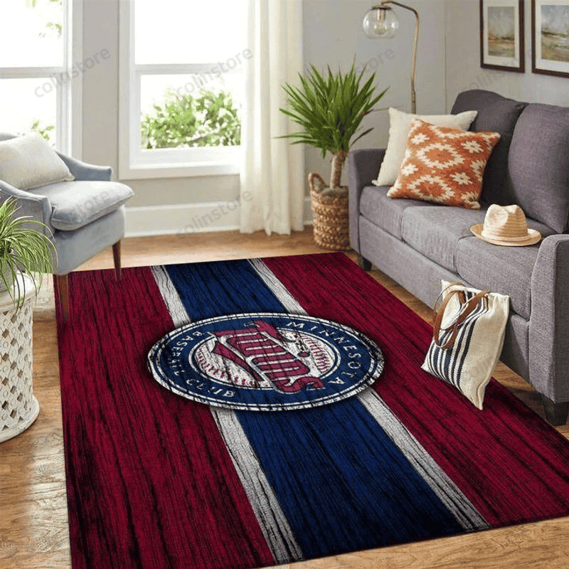Minnesota Twins 3 3D Rectangle Area Rug – Full Print Carpet For Living Room & Bedroom Home Decor