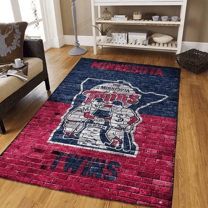 Minnesota Twins 3D Rectangle Area Rug – Full Print Carpet For Living Room & Bedroom Home Decor