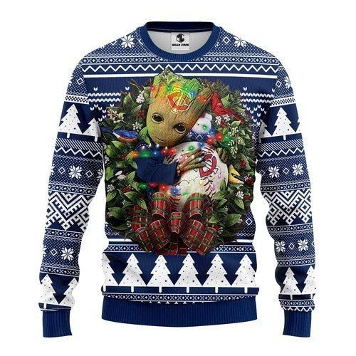 Minnesota Twins Groot Hug For Unisex Ugly Christmas Sweater,