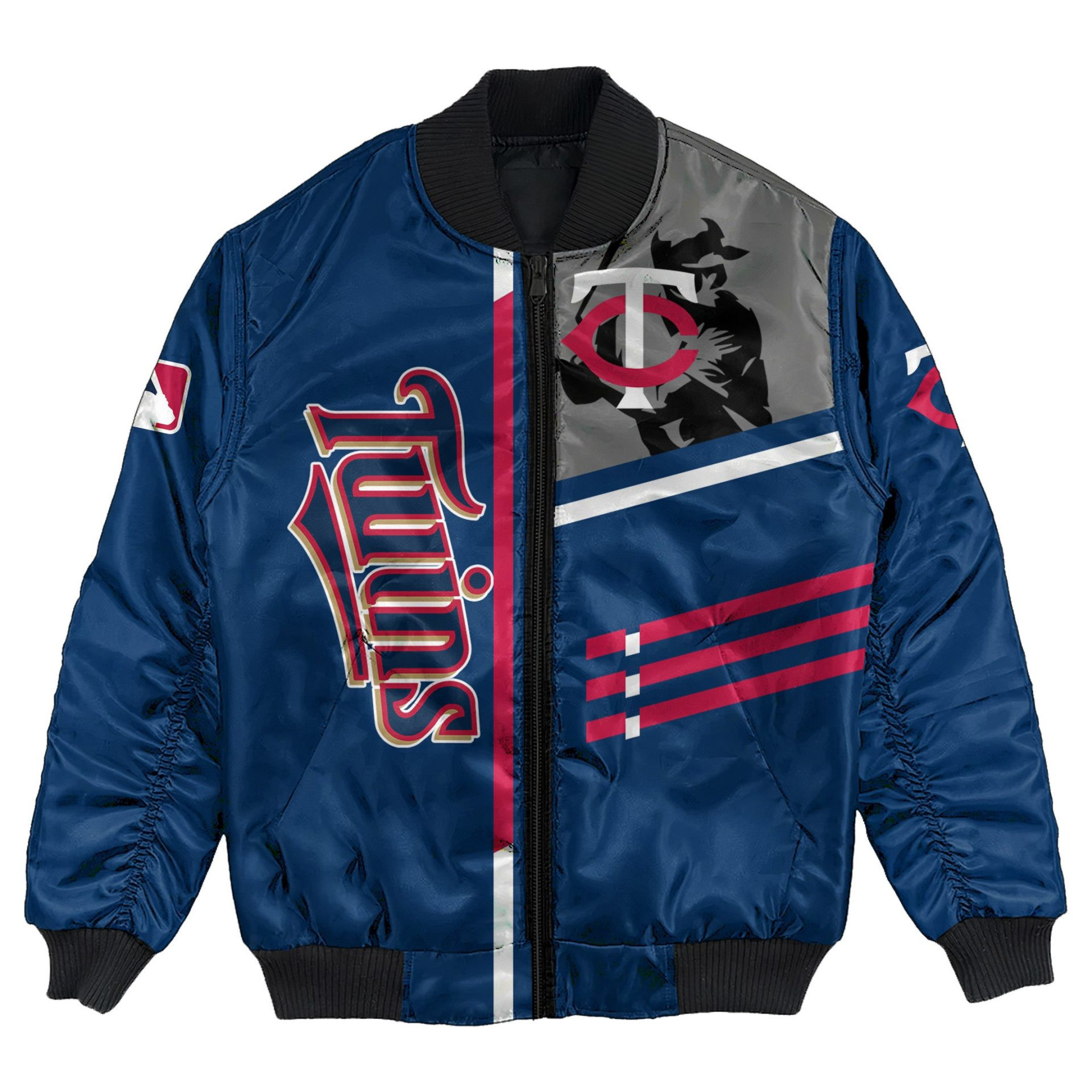 Minnesota Twins Personalized Name Number Bomber Jacket | MLB Team Jacket for Men & Women | Baseball Fan Gift
