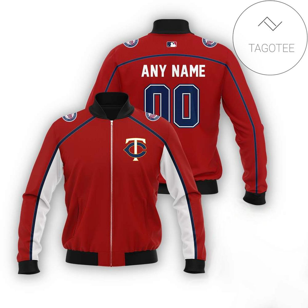 Minnesota Twins Personalized Name Number Red Bomber Jacket | MLB Team Jacket for Men & Women | Baseball Fan Gift