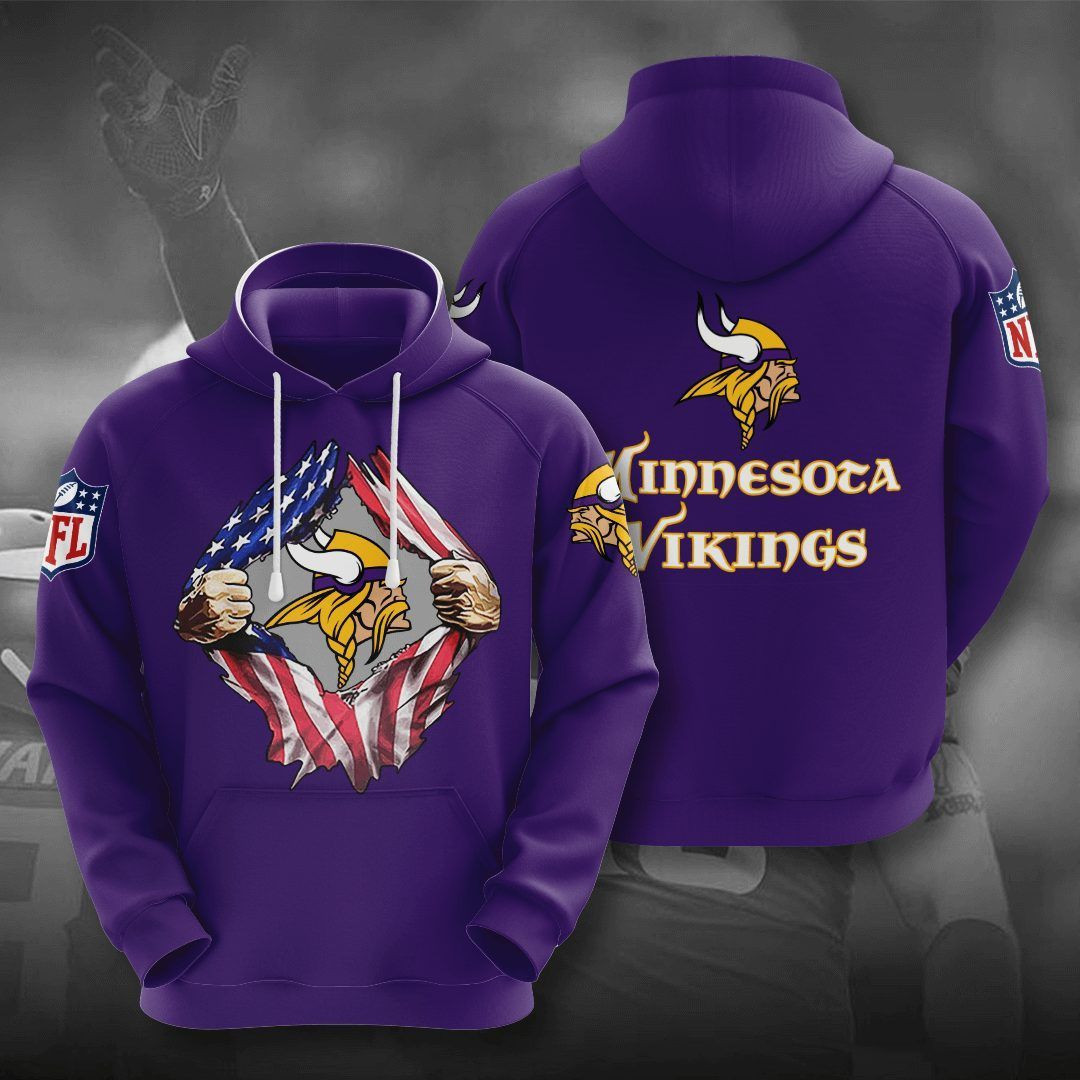 Minnesota Vikings 3D All Over Print Hoodie & Zip Hoodie
