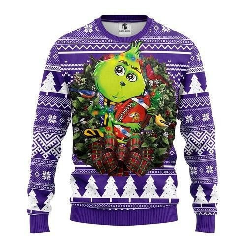 Minnesota Vikings Grinch Hug Ugly Christmas Sweater,