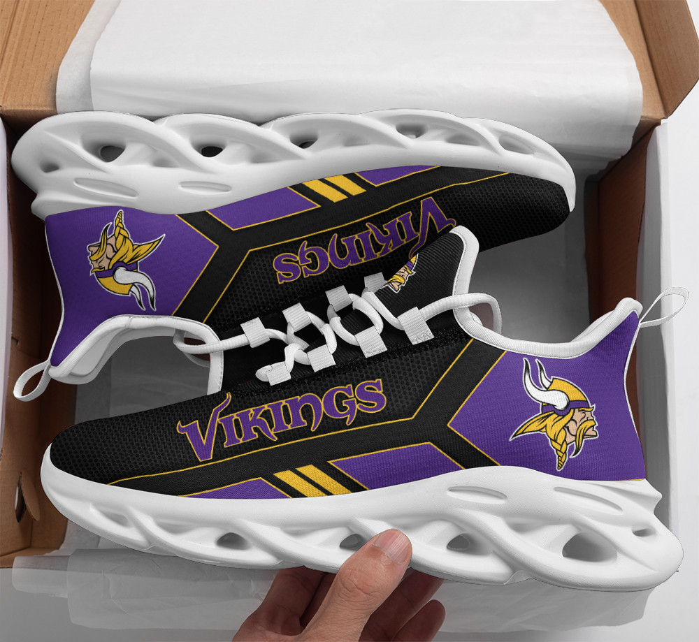 Minnesota Vikings Max Soul Shoes Sneakers for Men And Women – NFL Football Fan Shoes, Team Sneakers