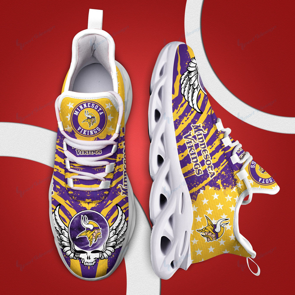 Minnesota Vikings Max Soul Shoes Sneakers for Men And Women – NFL Football Fan Shoes, Team Sneakers