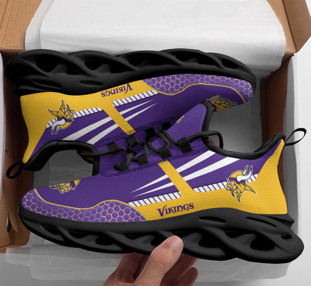 Minnesota Vikings Max Soul Shoes Sneakers for Men And Women – NFL Football Fan Shoes, Team Sneakers - Image 3