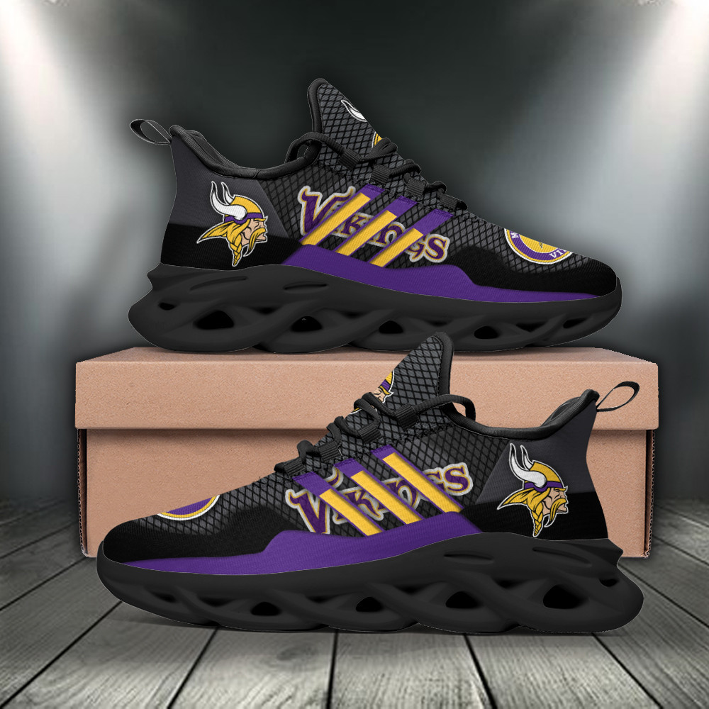 Minnesota Vikings Max Soul Shoes Sneakers for Men And Women – NFL Football Fan Shoes, Team Sneakers