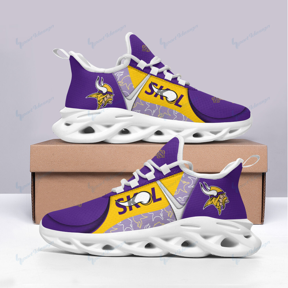 Minnesota Vikings Max Soul Shoes Sneakers for Men And Women – NFL Football Fan Shoes, Team Sneakers
