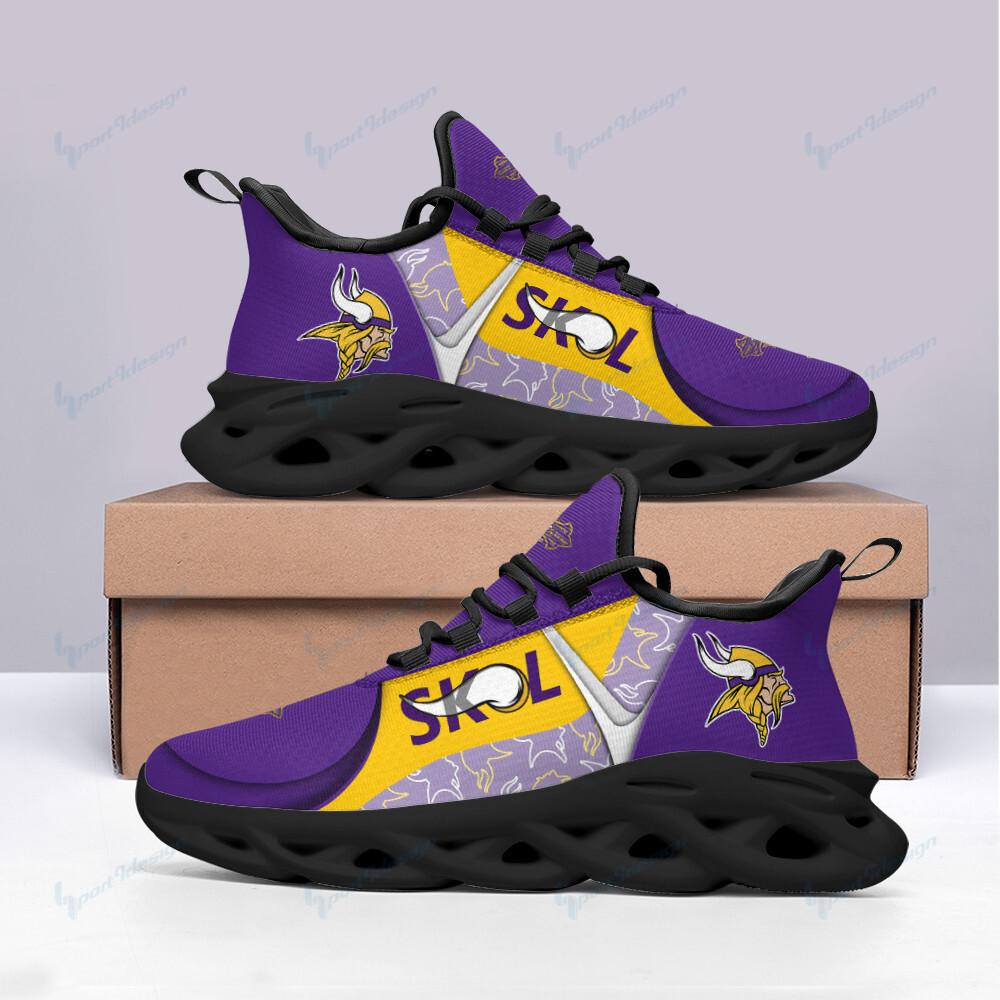 Minnesota Vikings Max Soul Shoes Sneakers for Men And Women – NFL Football Fan Shoes, Team Sneakers - Image 3