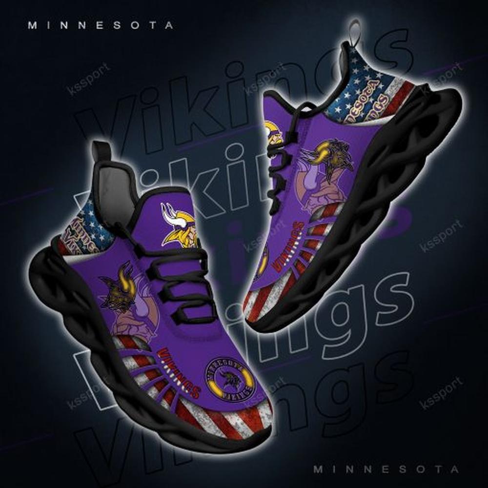 Minnesota Vikings Max Soul Shoes Sneakers for Men And Women – NFL Football Fan Shoes, Team Sneakers - Image 5