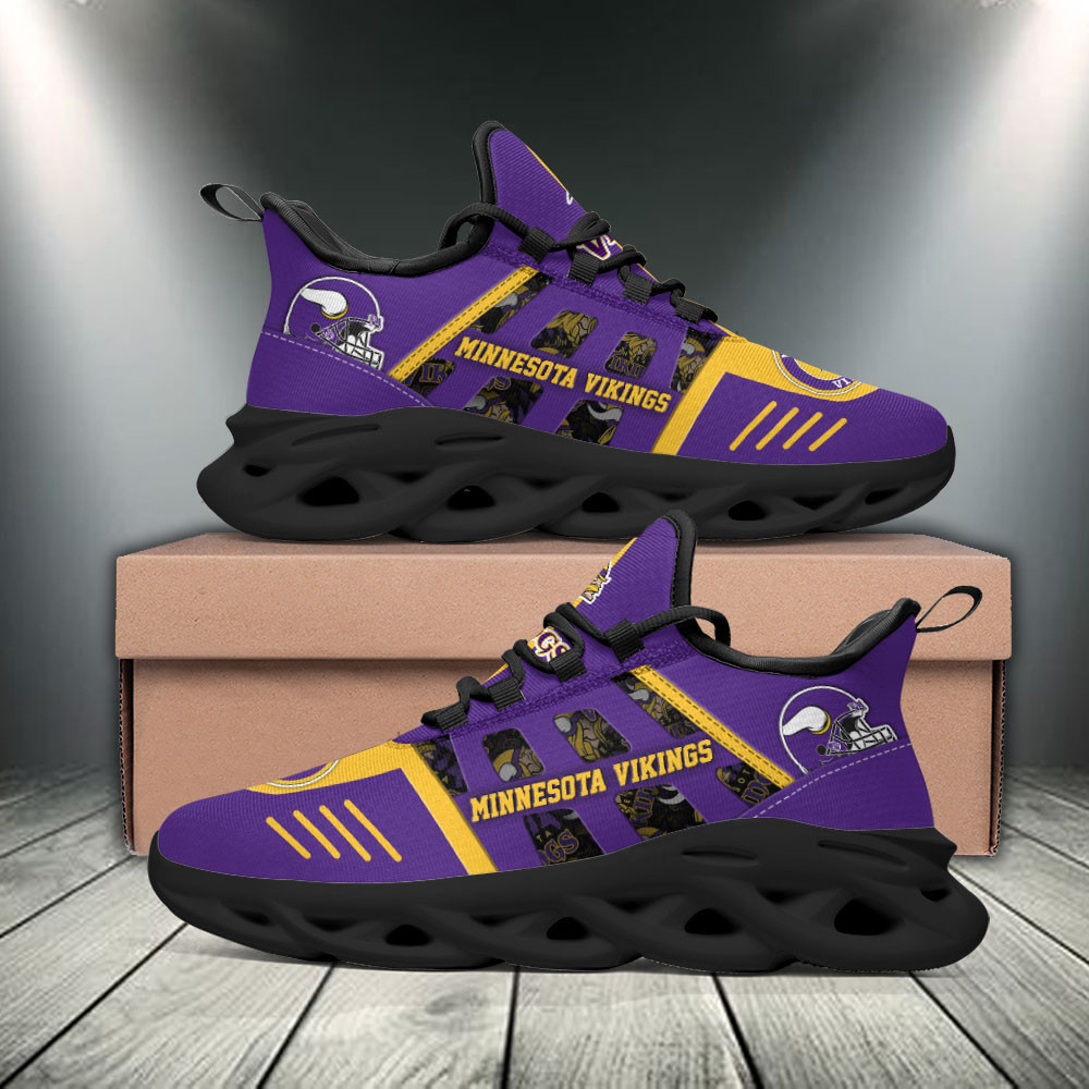 Minnesota Vikings Max Soul Shoes Sneakers for Men And Women – NFL Football Fan Shoes, Team Sneakers