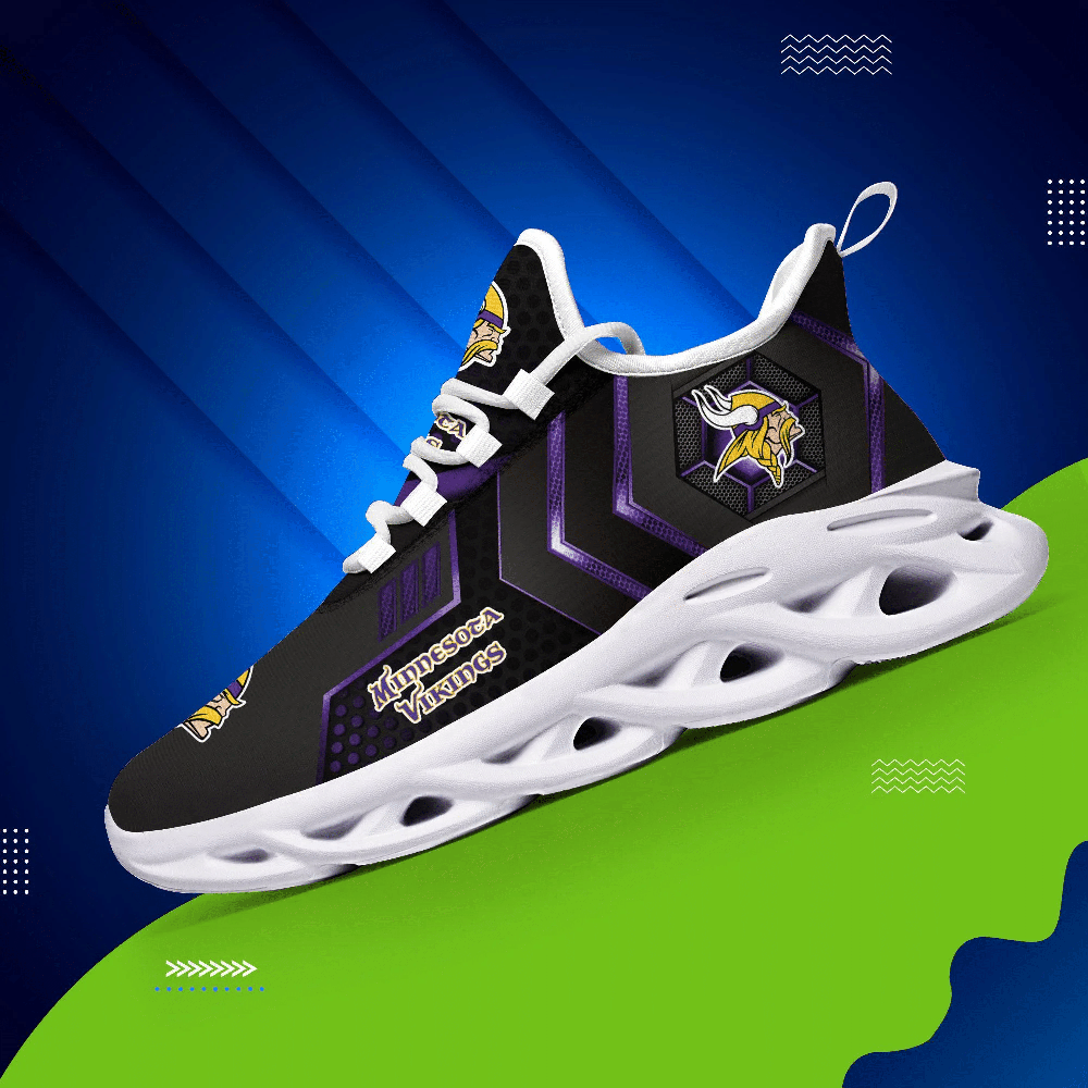 Minnesota Vikings Max Soul Shoes Sneakers for Men And Women – NFL Football Fan Shoes, Team Sneakers