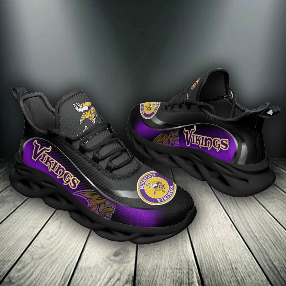 Minnesota Vikings Max Soul Shoes Sneakers for Men And Women – NFL Football Fan Shoes, Team Sneakers - Image 4