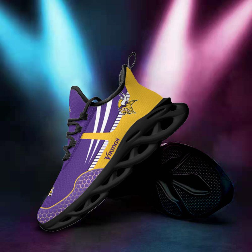 Minnesota Vikings Max Soul Shoes Sneakers for Men And Women – NFL Football Fan Shoes, Team Sneakers - Image 4
