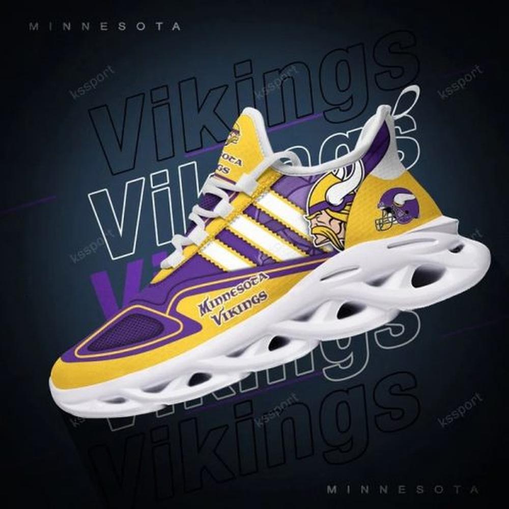 Minnesota Vikings Max Soul Shoes Sneakers for Men And Women – NFL Football Fan Shoes, Team Sneakers - Image 6