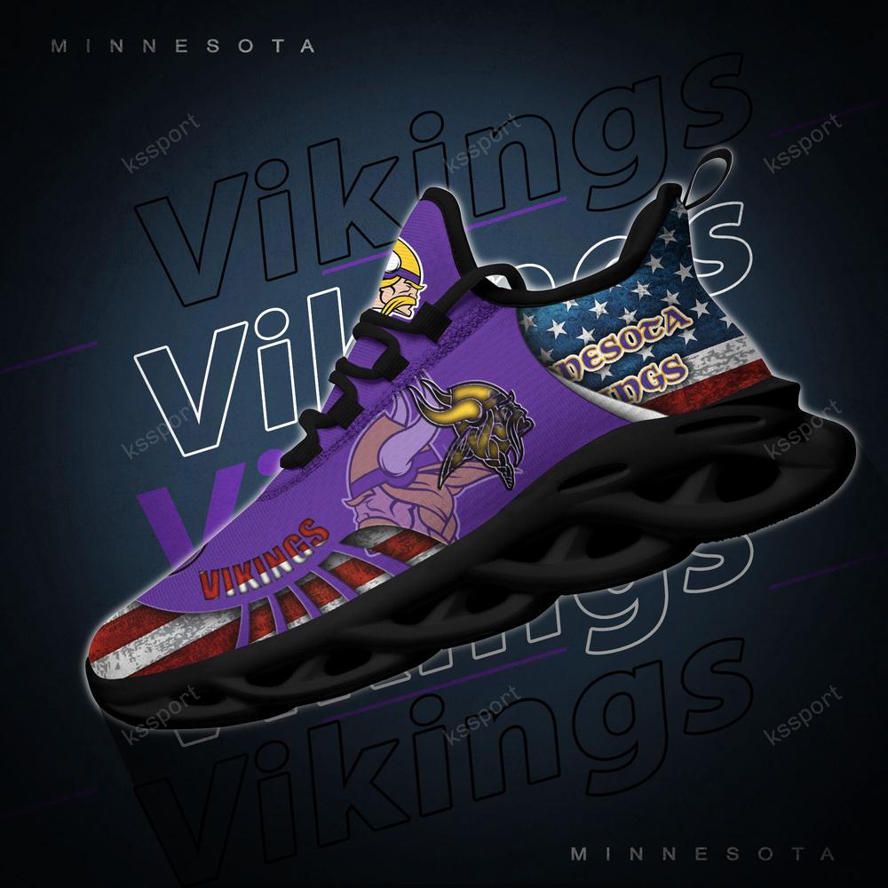Minnesota Vikings Max Soul Shoes Sneakers for Men And Women – NFL Football Fan Shoes, Team Sneakers - Image 4