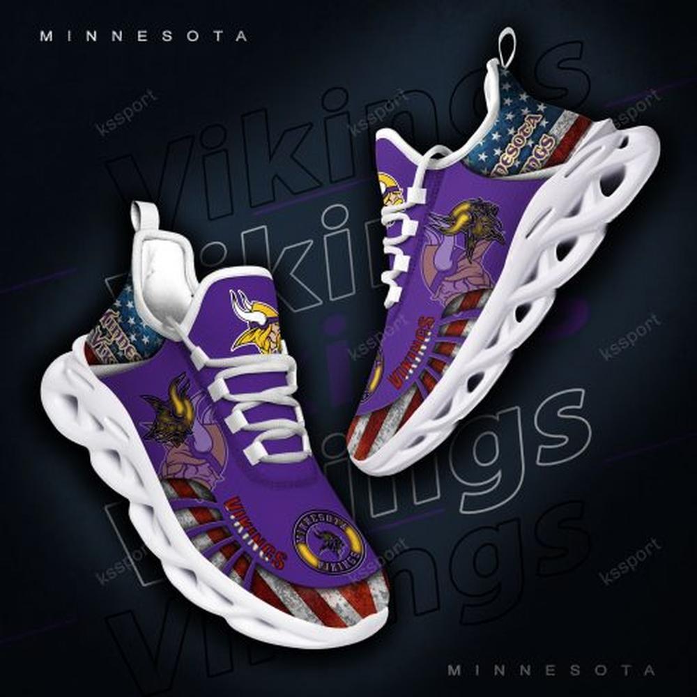 Minnesota Vikings Max Soul Shoes Sneakers for Men And Women – NFL Football Fan Shoes, Team Sneakers - Image 6