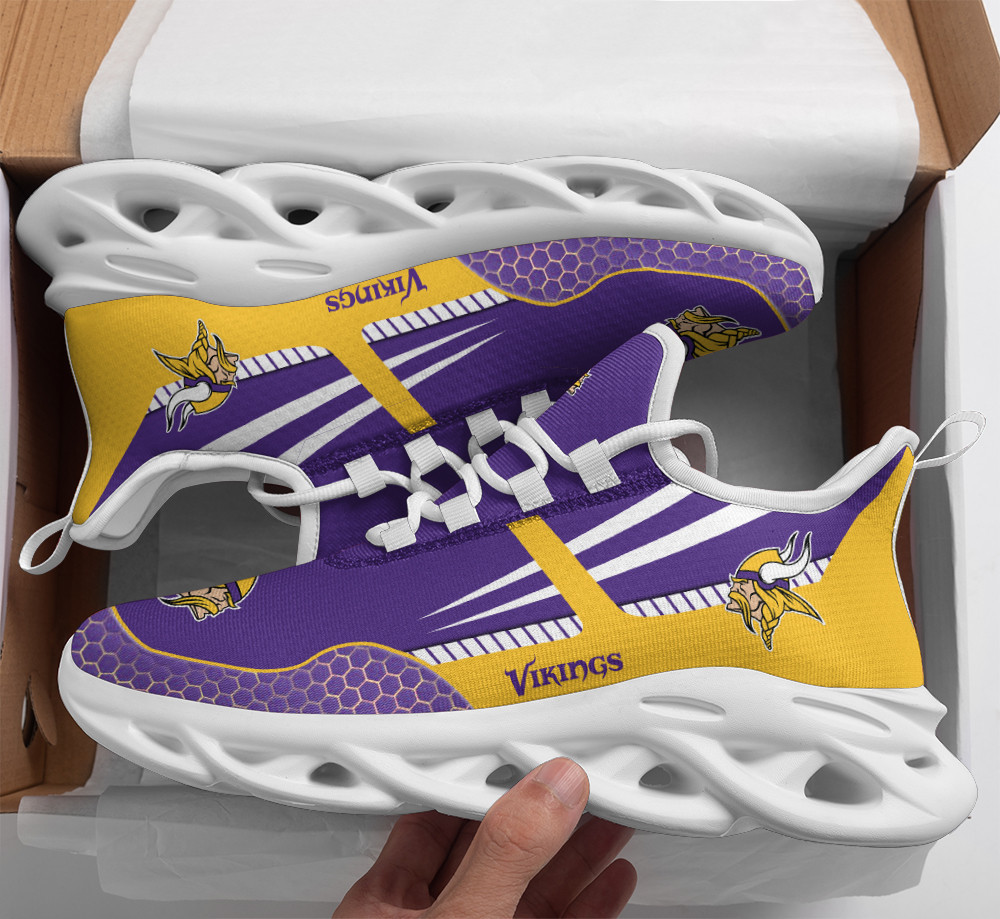Minnesota Vikings Max Soul ShoesSneakers for Men And Women – NFL Football Fan Shoes, Team Sneakers
