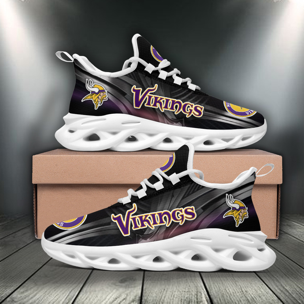Minnesota Vikings Max Soul ShoesSneakers for Men And Women – NFL Football Fan Shoes, Team Sneakers