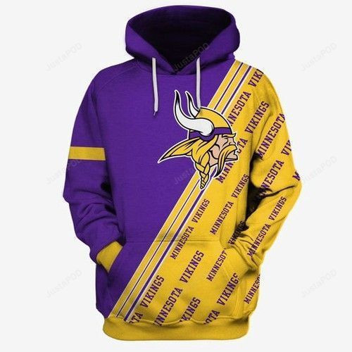 Minnesota Vikings Ncaa Football Many Logo 3D All Over Print Hoodie & Zip Hoodie