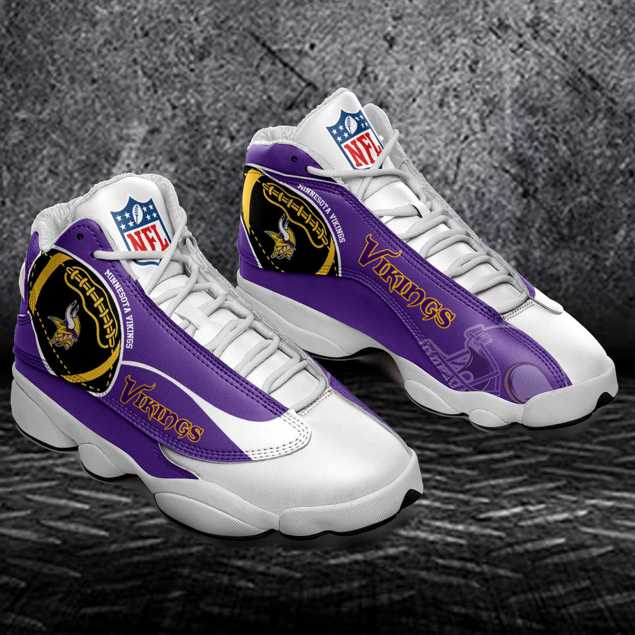 Minnesota Vikings NFL JD13 Sneakers Shoes for Men & Women | Custom Fan Gift