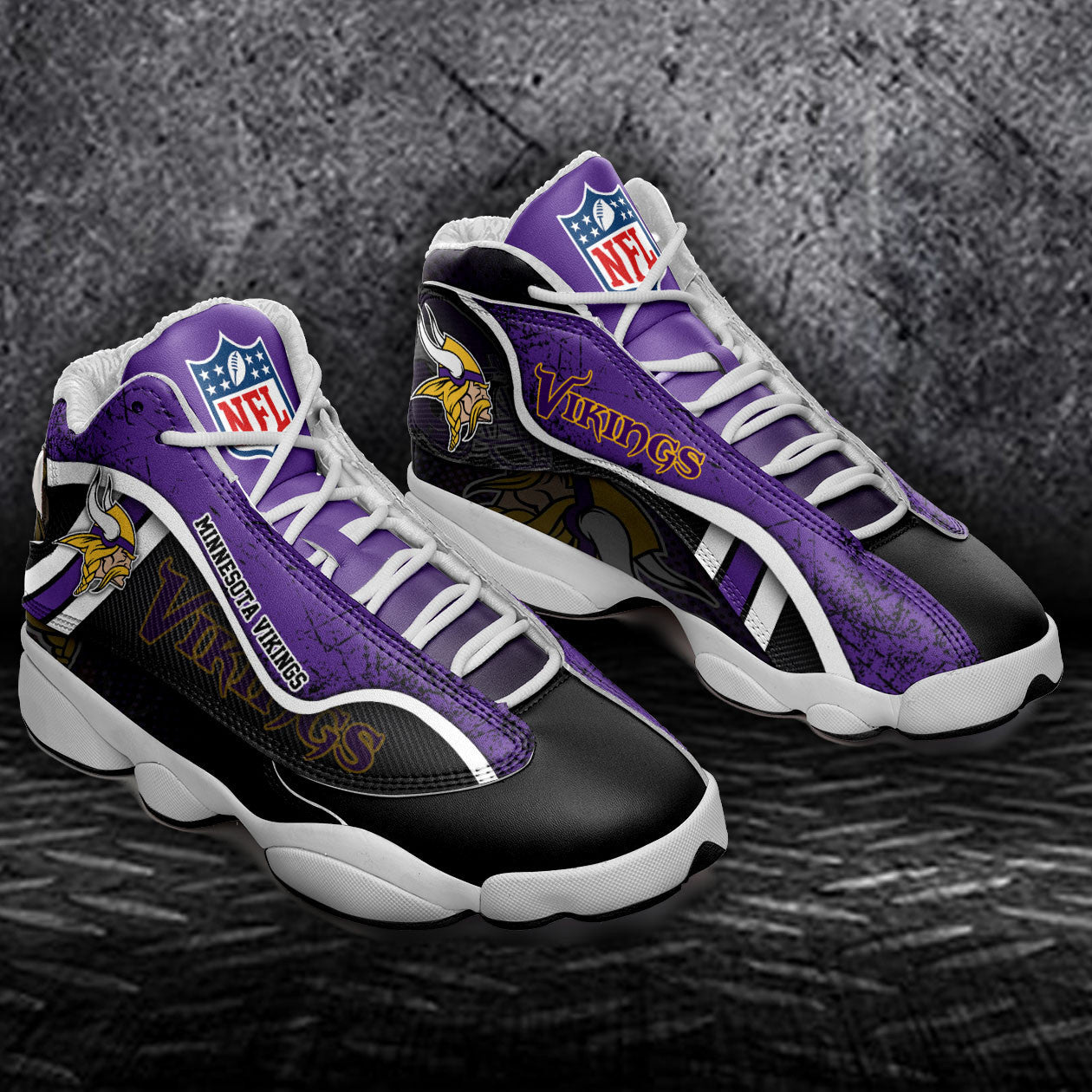 Minnesota Vikings NFL JD13 Sneakers Shoes for Men & Women | Custom Fan Gift
