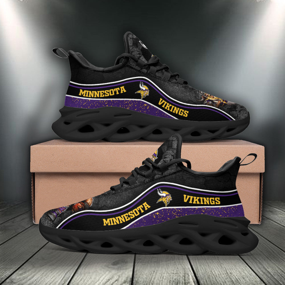 Minnesota Vikings NFL Max Soul Shoes Sneakers for Men And Women – NFL Football Fan Shoes, Team Sneakers